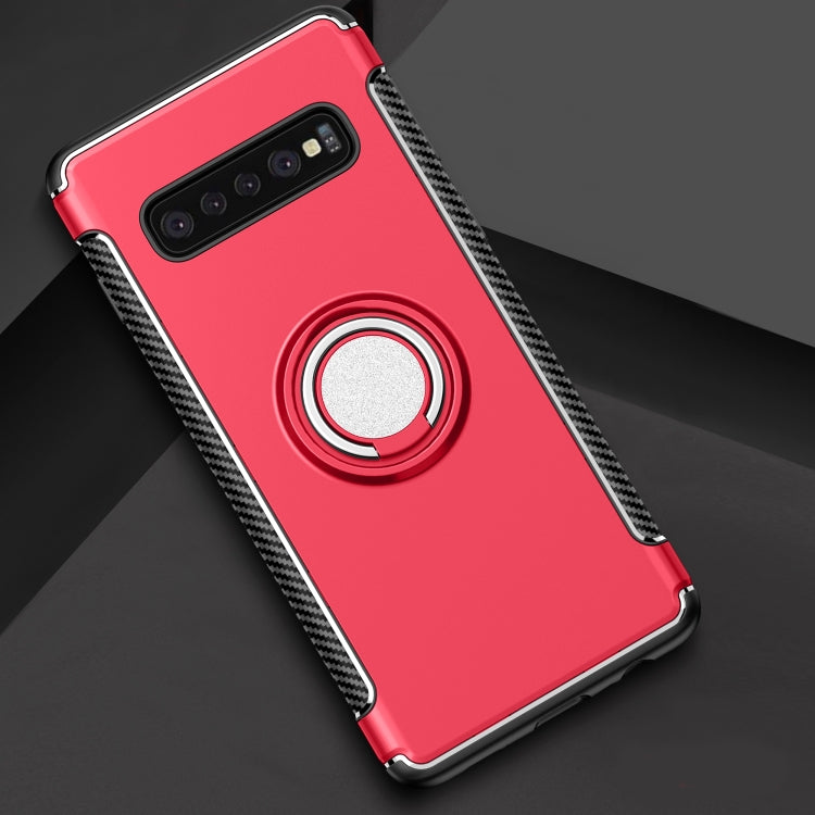 Shockproof Car Magnetic Case with 360 Degree Rotating Armor Ring for Galaxy S10