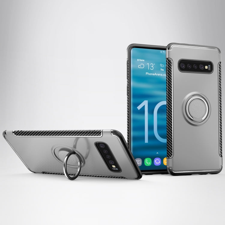 Shockproof Car Magnetic Case with 360 Degree Rotating Armor Ring for Galaxy S10