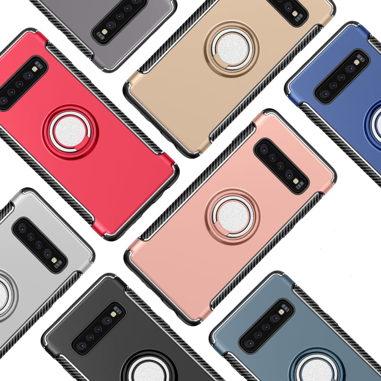 Shockproof Car Magnetic Case with 360 Degree Rotating Armor Ring for Galaxy S10