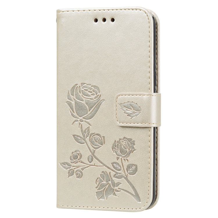 Rose Embossed Horizontal Flip PU Leather Case for Galaxy J2 Core, with Holder & Card Slots & Wallet