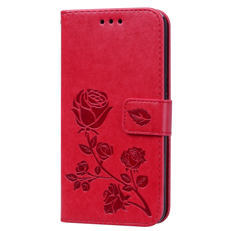 Rose Embossed Horizontal Flip PU Leather Case for Galaxy J2 Core, with Holder & Card Slots & Wallet