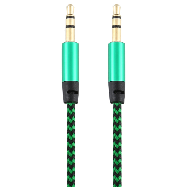 3 PCS K10 3.5mm Male to Male Nylon Braided Audio Cable, Length: 1m