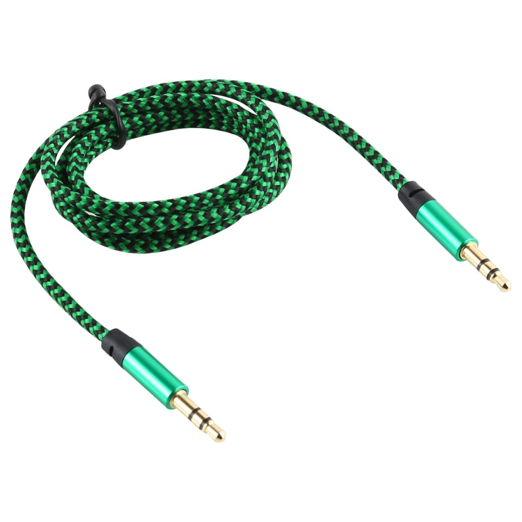3 PCS K10 3.5mm Male to Male Nylon Braided Audio Cable, Length: 1m