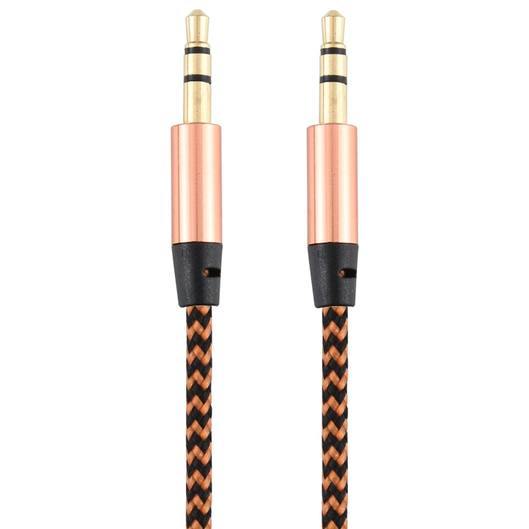 3 PCS K10 3.5mm Male to Male Nylon Braided Audio Cable, Length: 1m