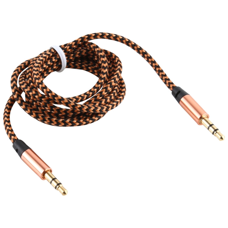 3 PCS K10 3.5mm Male to Male Nylon Braided Audio Cable, Length: 1m