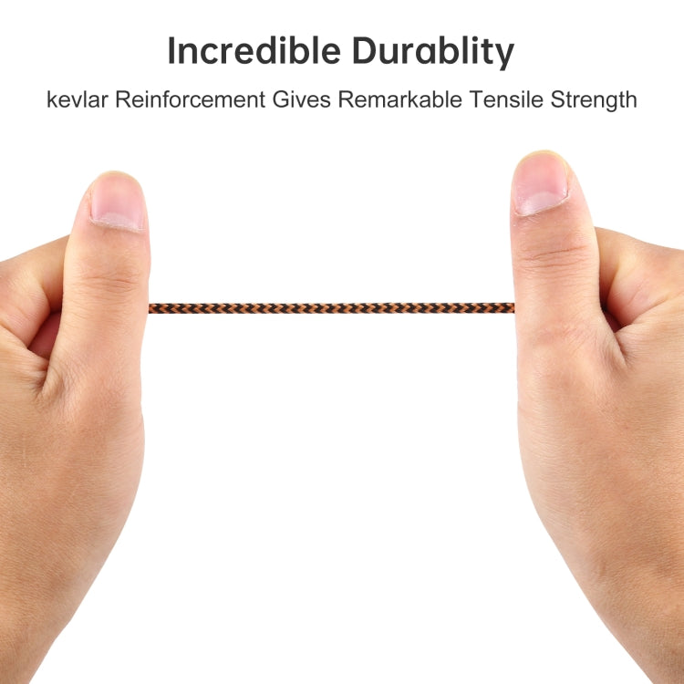 3 PCS K10 3.5mm Male to Male Nylon Braided Audio Cable, Length: 1m