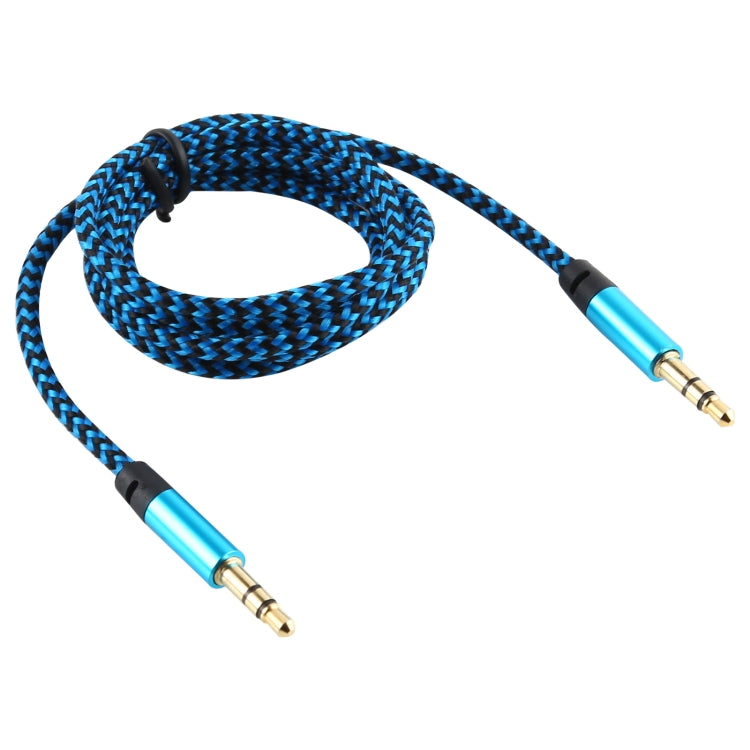 3 PCS K10 3.5mm Male to Male Nylon Braided Audio Cable, Length: 1m
