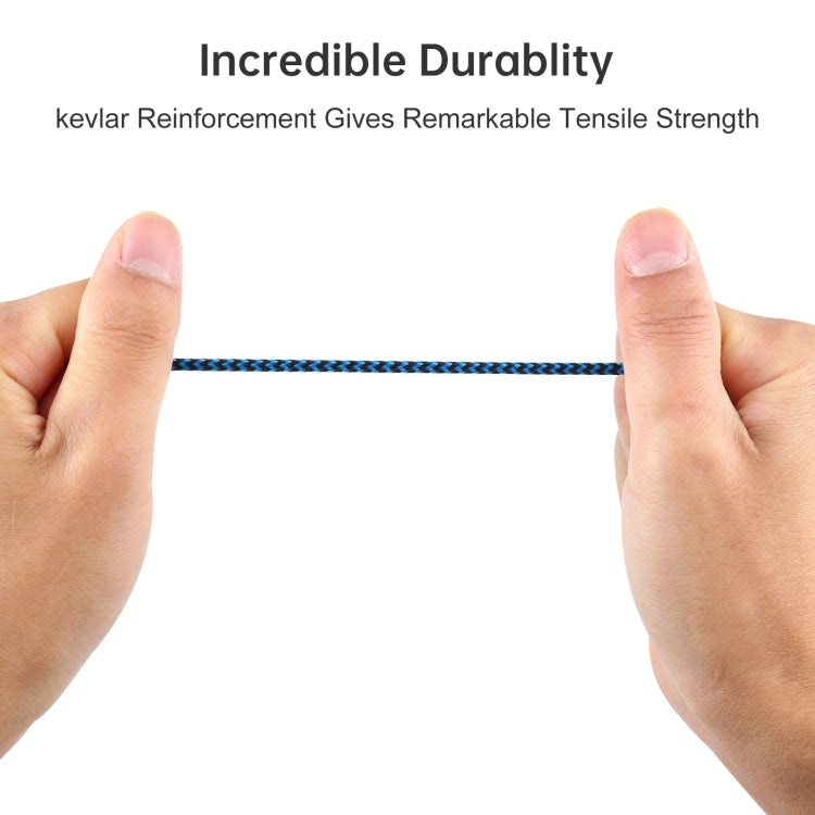 3 PCS K10 3.5mm Male to Male Nylon Braided Audio Cable, Length: 1m