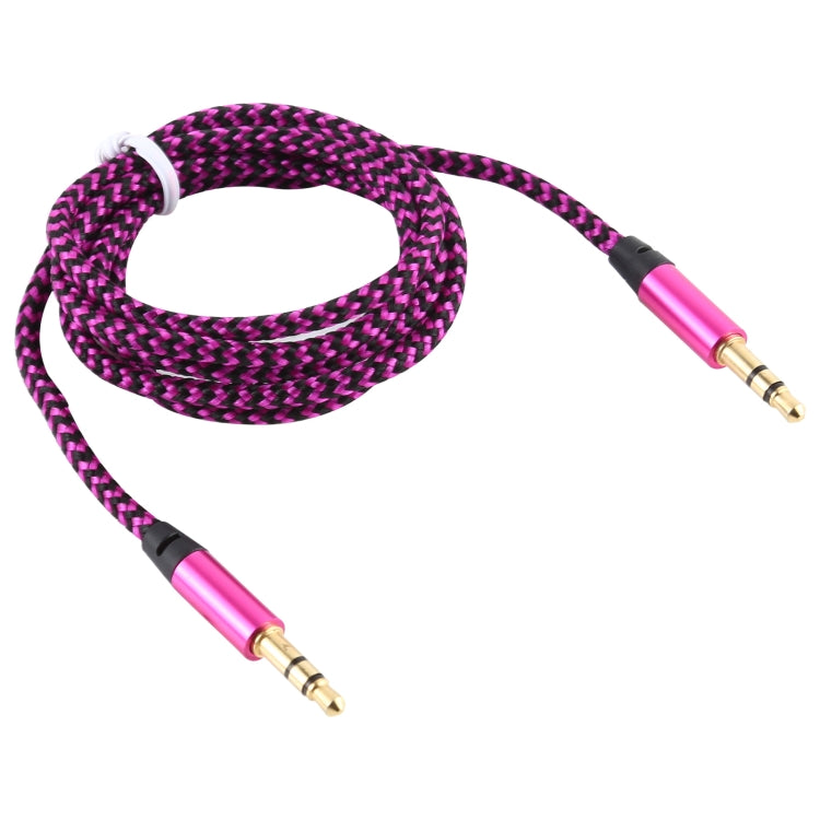 3 PCS K10 3.5mm Male to Male Nylon Braided Audio Cable, Length: 1m