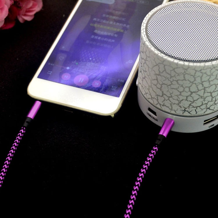 3 PCS K10 3.5mm Male to Male Nylon Braided Audio Cable, Length: 1m