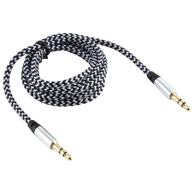 3 PCS K10 3.5mm Male to Male Nylon Braided Audio Cable, Length: 1m