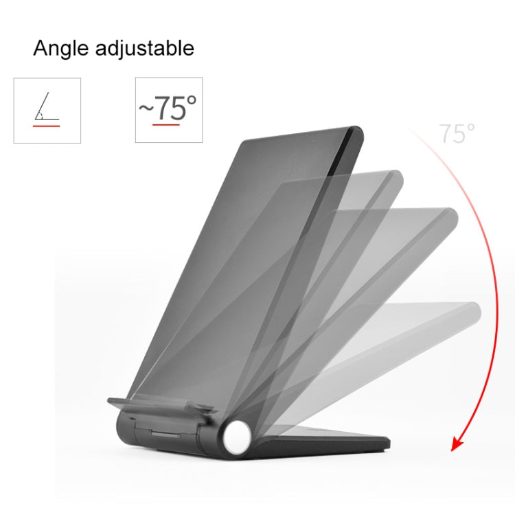 A10 10W QI Standard Intelligent Induction Creative Folding Wireless Charger Bracket(Black)