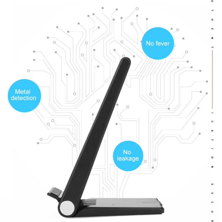 A10 10W QI Standard Intelligent Induction Creative Folding Wireless Charger Bracket(Black)