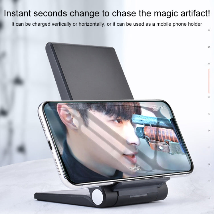 A10 10W QI Standard Intelligent Induction Creative Folding Wireless Charger Bracket(Black)