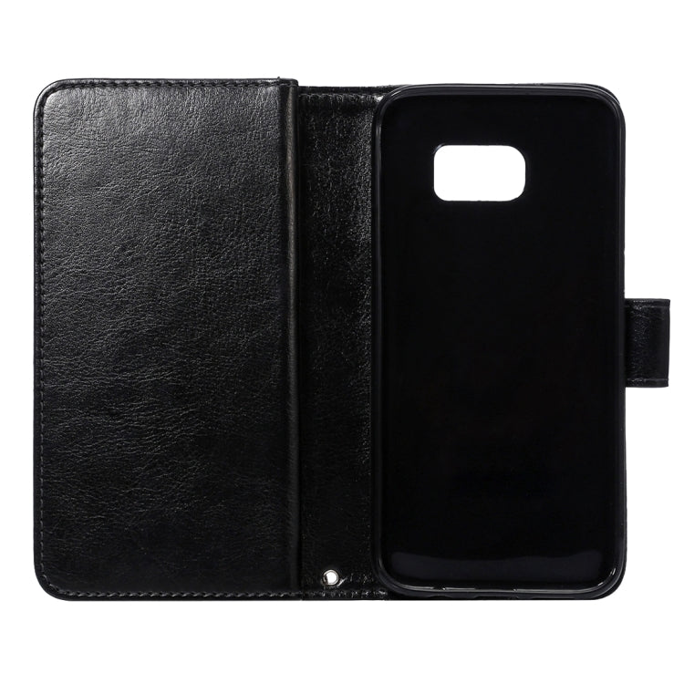 2 in 1 For Galaxy S7 / G930 Separable Crazy Horse Texture Horizontal Flip Leather Case + Back Cover with 7 Card Slots & Wallet & Lanyard