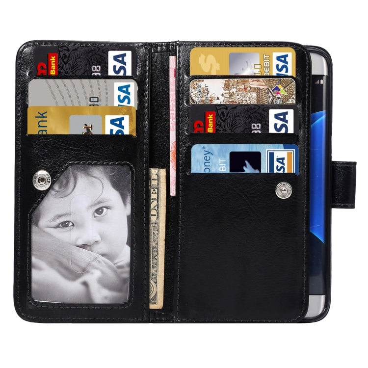 2 in 1 For Galaxy S7 / G930 Separable Crazy Horse Texture Horizontal Flip Leather Case + Back Cover with 7 Card Slots & Wallet & Lanyard