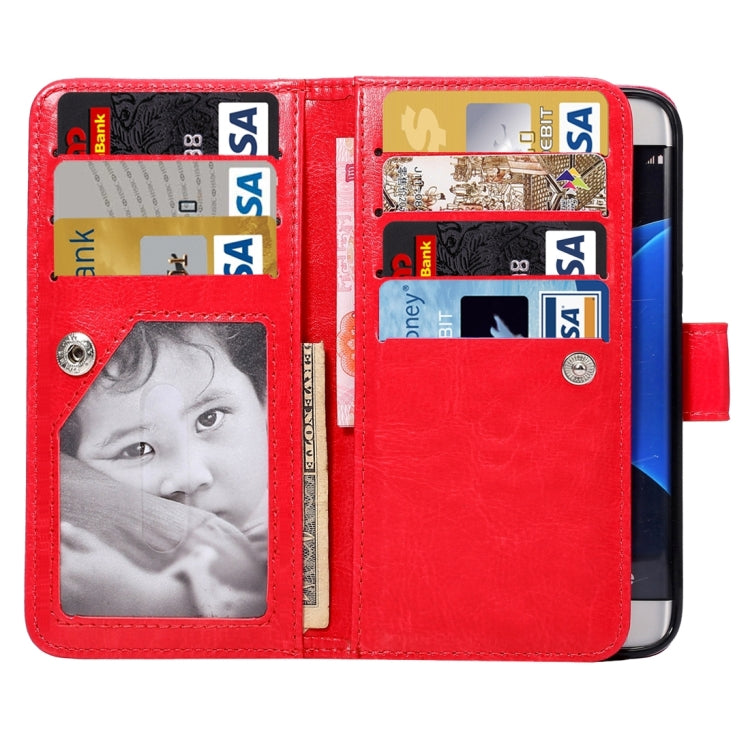 2 in 1 For Galaxy S7 / G930 Separable Crazy Horse Texture Horizontal Flip Leather Case + Back Cover with 7 Card Slots & Wallet & Lanyard