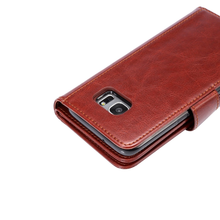 2 in 1 For Galaxy S7 / G930 Separable Crazy Horse Texture Horizontal Flip Leather Case + Back Cover with 7 Card Slots & Wallet & Lanyard