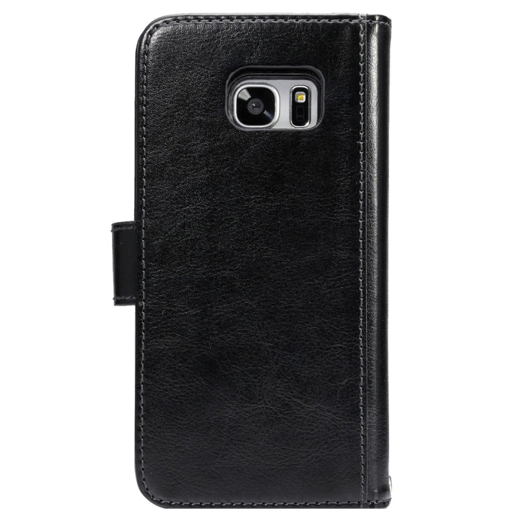 2 in 1 For Galaxy S7 Edge / G935 Separable Crazy Horse Texture Horizontal Flip Leather Case + Back Cover with 9 Card Slots & Wallet & Lanyard
