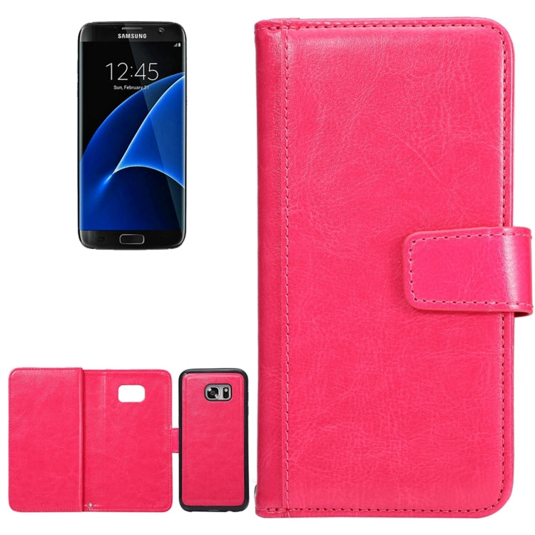 2 in 1 For Galaxy S7 Edge / G935 Separable Crazy Horse Texture Horizontal Flip Leather Case + Back Cover with 9 Card Slots & Wallet & Lanyard
