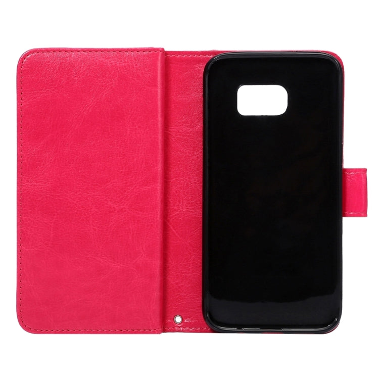 2 in 1 For Galaxy S7 Edge / G935 Separable Crazy Horse Texture Horizontal Flip Leather Case + Back Cover with 9 Card Slots & Wallet & Lanyard