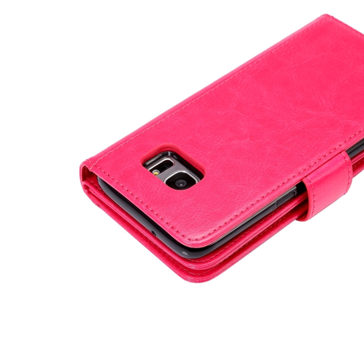 2 in 1 For Galaxy S7 Edge / G935 Separable Crazy Horse Texture Horizontal Flip Leather Case + Back Cover with 9 Card Slots & Wallet & Lanyard