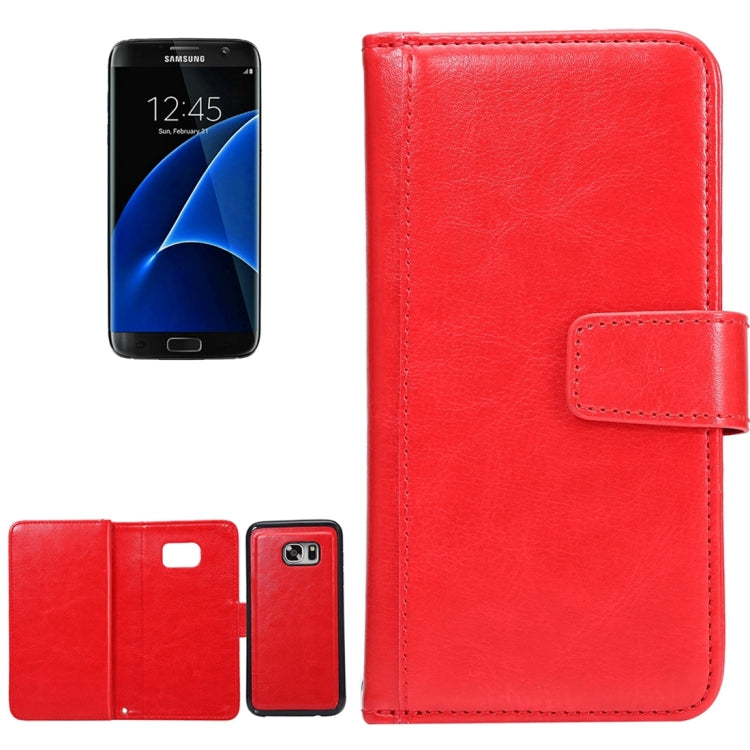2 in 1 For Galaxy S7 Edge / G935 Separable Crazy Horse Texture Horizontal Flip Leather Case + Back Cover with 9 Card Slots & Wallet & Lanyard