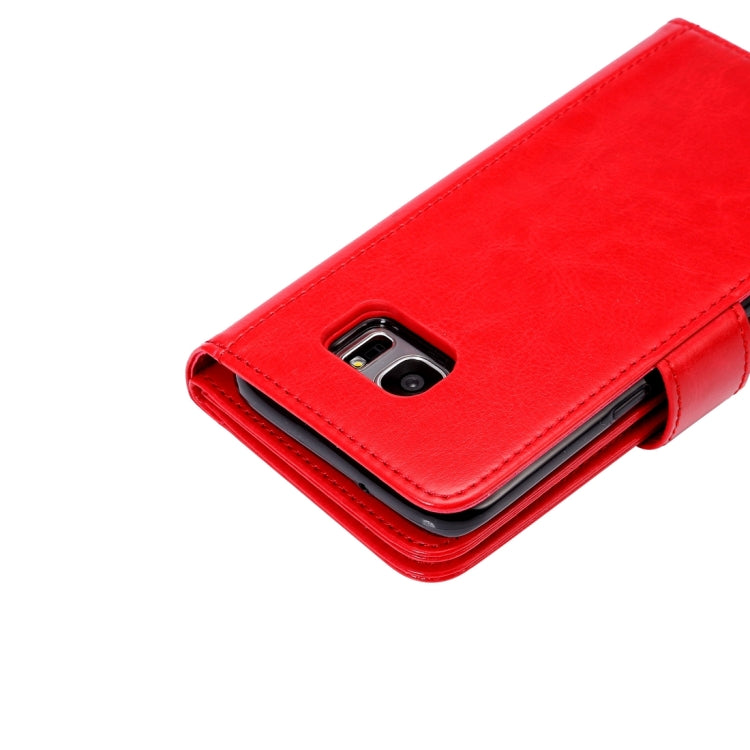 2 in 1 For Galaxy S7 Edge / G935 Separable Crazy Horse Texture Horizontal Flip Leather Case + Back Cover with 9 Card Slots & Wallet & Lanyard