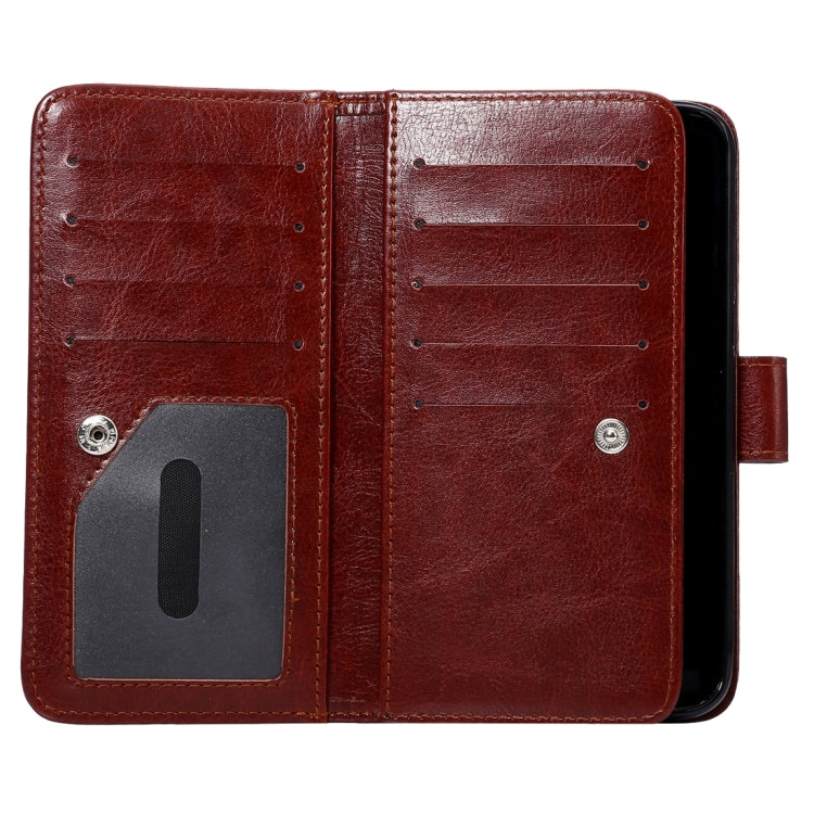 2 in 1 For Galaxy S7 Edge / G935 Separable Crazy Horse Texture Horizontal Flip Leather Case + Back Cover with 9 Card Slots & Wallet & Lanyard