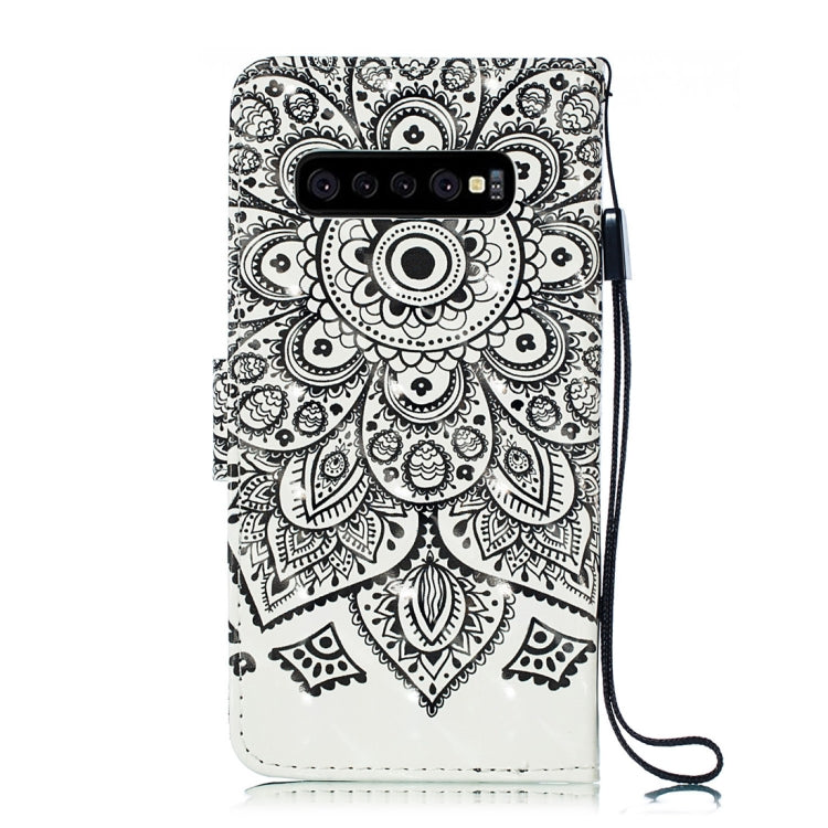 3D Mandala Pattern Horizontal Flip PU Leather Case for Galaxy S10, with Holder & Card Slots & Wallet & Photo Frame
