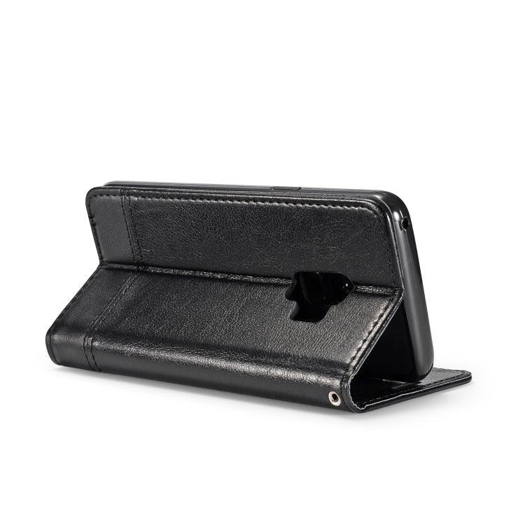 Double-sided Absorption Splicing Horizontal Flip Leather Case for Galaxy S9 Plus, with Holder & Card Slots & Lanyard