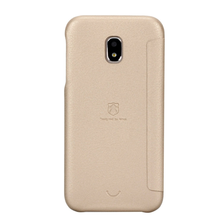 Lenuo for Galaxy J3 (2017) (EU Version) PU+PC Litchi Texture Horizontal Flip Leather Case with Card Slots