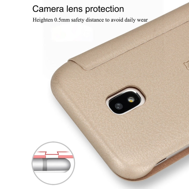 Lenuo for Galaxy J3 (2017) (EU Version) PU+PC Litchi Texture Horizontal Flip Leather Case with Card Slots