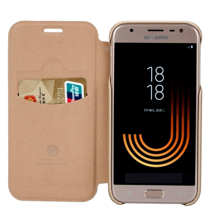 Lenuo for Galaxy J7 (2017) (EU Version) PU+PC Litchi Texture Horizontal Flip Leather Case with Card Slots