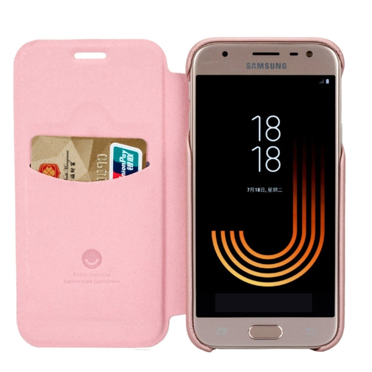 Lenuo for Galaxy J7 (2017) (EU Version) PU+PC Litchi Texture Horizontal Flip Leather Case with Card Slots