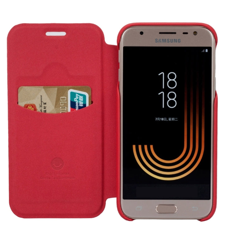 Lenuo for Galaxy J7 (2017) (EU Version) PU+PC Litchi Texture Horizontal Flip Leather Case with Card Slots