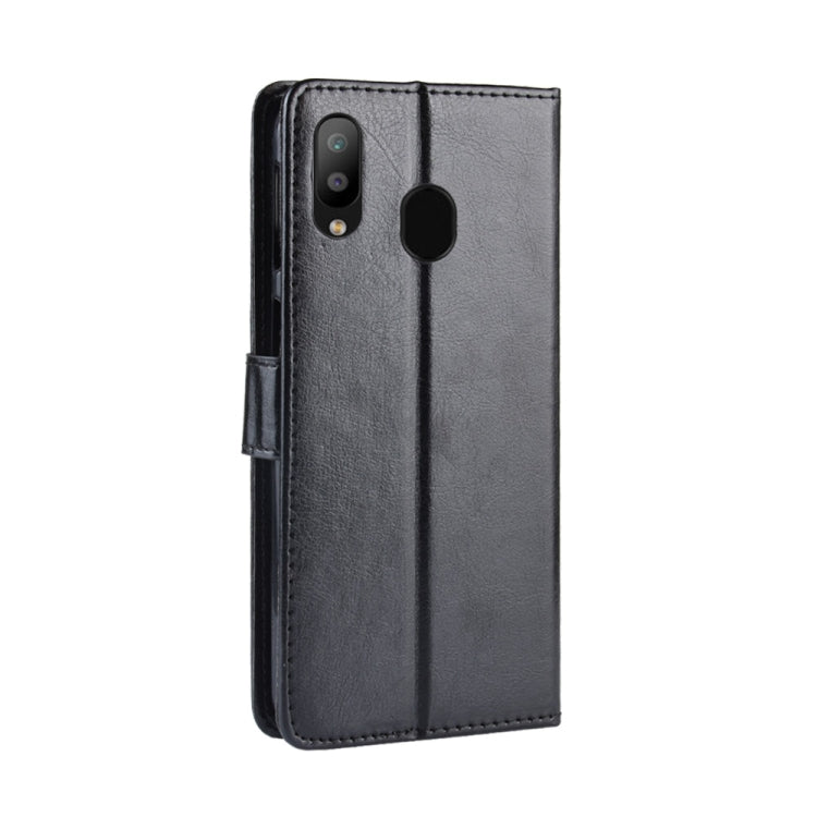 Crazy Horse Texture Horizontal Flip Leather Case for Galaxy M20, with Holder & Card Slots & Wallet