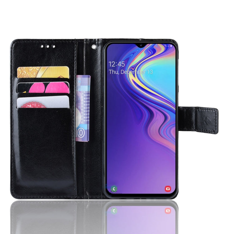 Crazy Horse Texture Horizontal Flip Leather Case for Galaxy M20, with Holder & Card Slots & Wallet