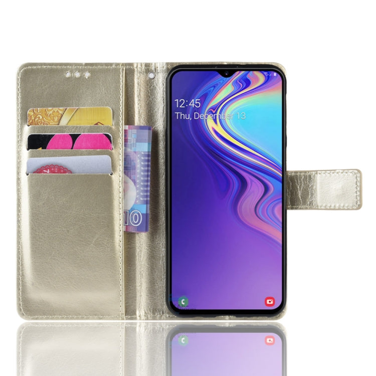 Crazy Horse Texture Horizontal Flip Leather Case for Galaxy M20, with Holder & Card Slots & Wallet