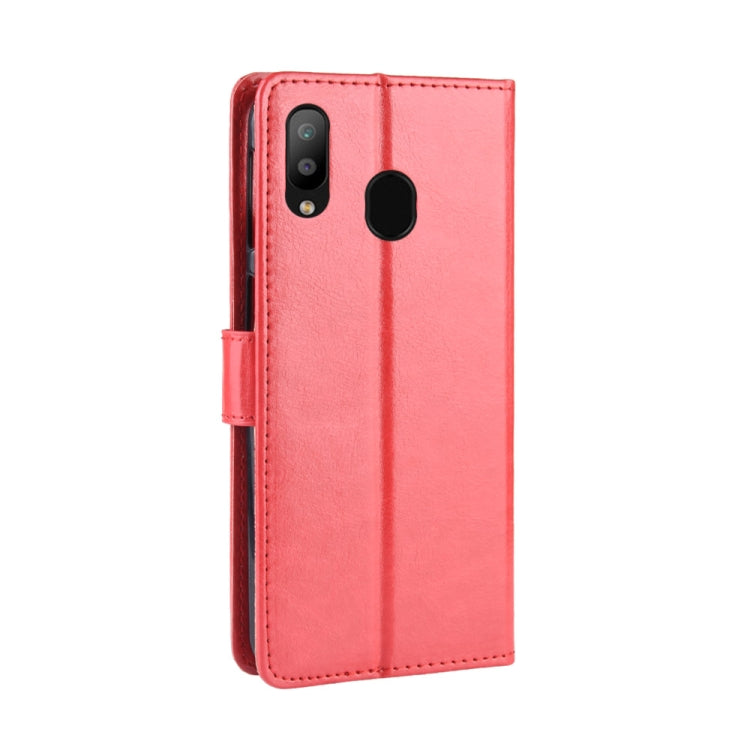 Crazy Horse Texture Horizontal Flip Leather Case for Galaxy M20, with Holder & Card Slots & Wallet
