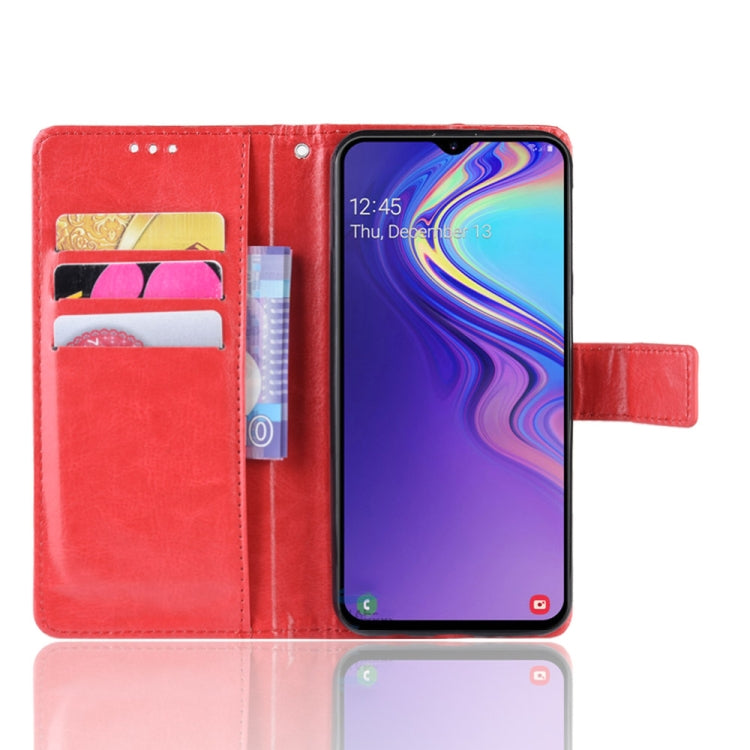 Crazy Horse Texture Horizontal Flip Leather Case for Galaxy M20, with Holder & Card Slots & Wallet