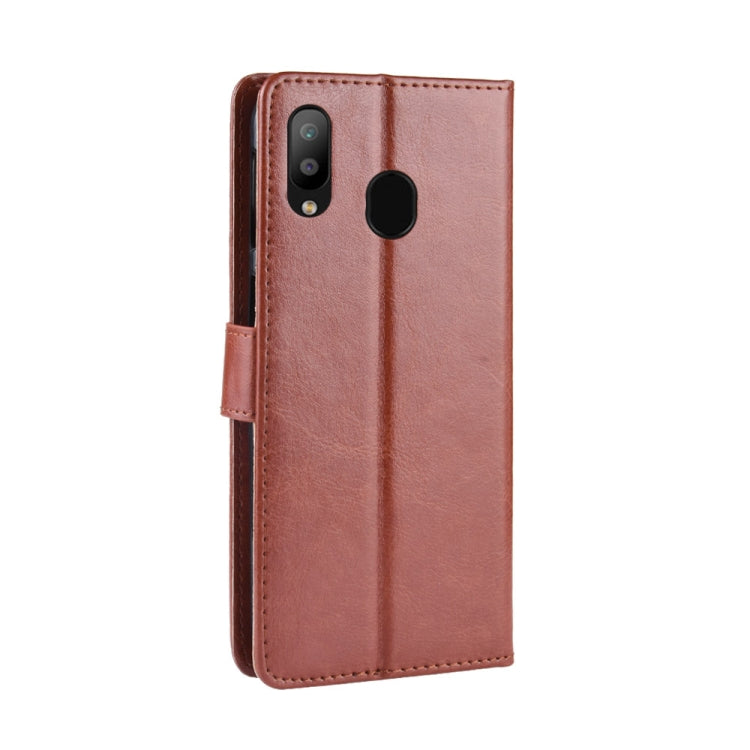 Crazy Horse Texture Horizontal Flip Leather Case for Galaxy M20, with Holder & Card Slots & Wallet