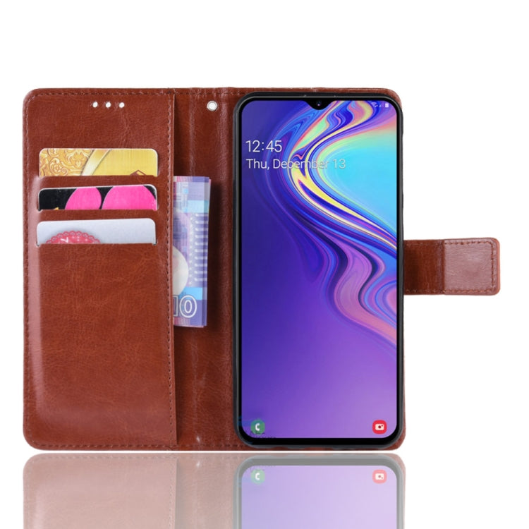 Crazy Horse Texture Horizontal Flip Leather Case for Galaxy M20, with Holder & Card Slots & Wallet