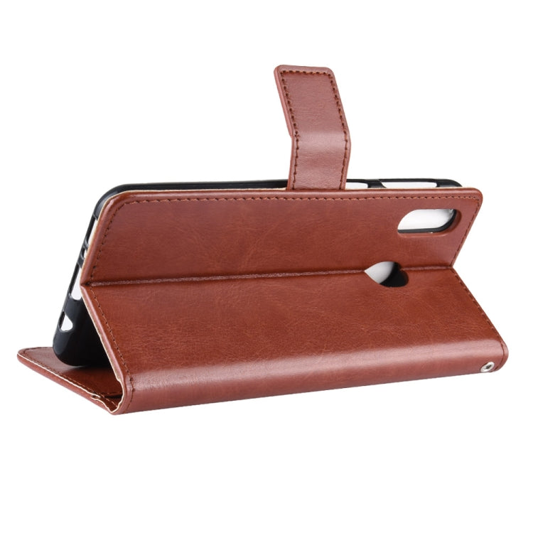 Crazy Horse Texture Horizontal Flip Leather Case for Galaxy M20, with Holder & Card Slots & Wallet