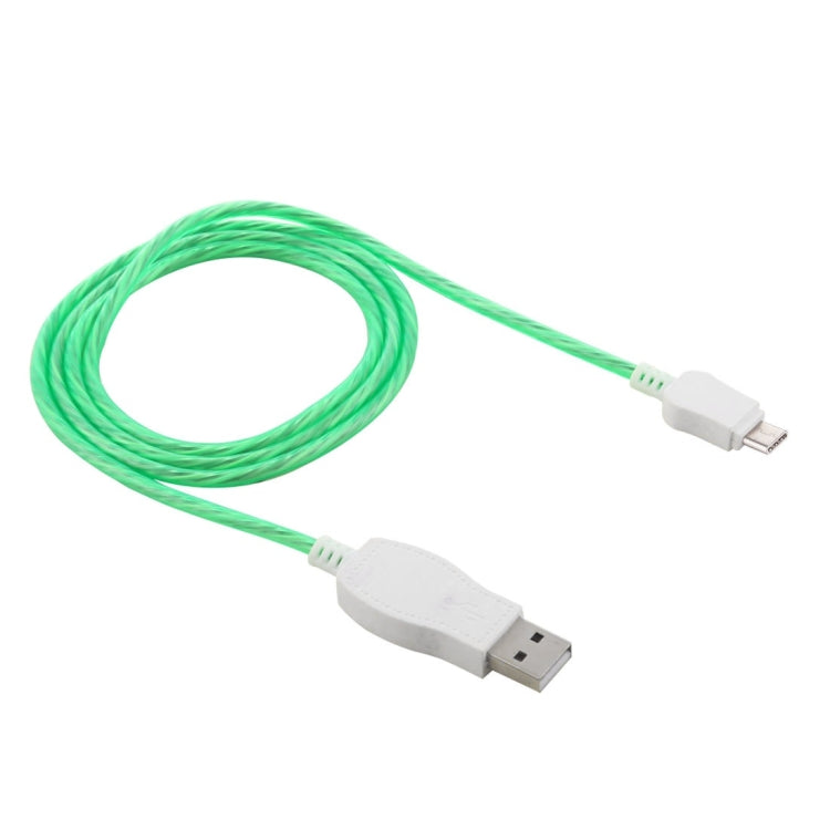 LED Flowing Light 1m USB A to Type-C Data Sync Charge Cable, For Galaxy, Huawei, Xiaomi, LG, HTC and Other Smart Phones