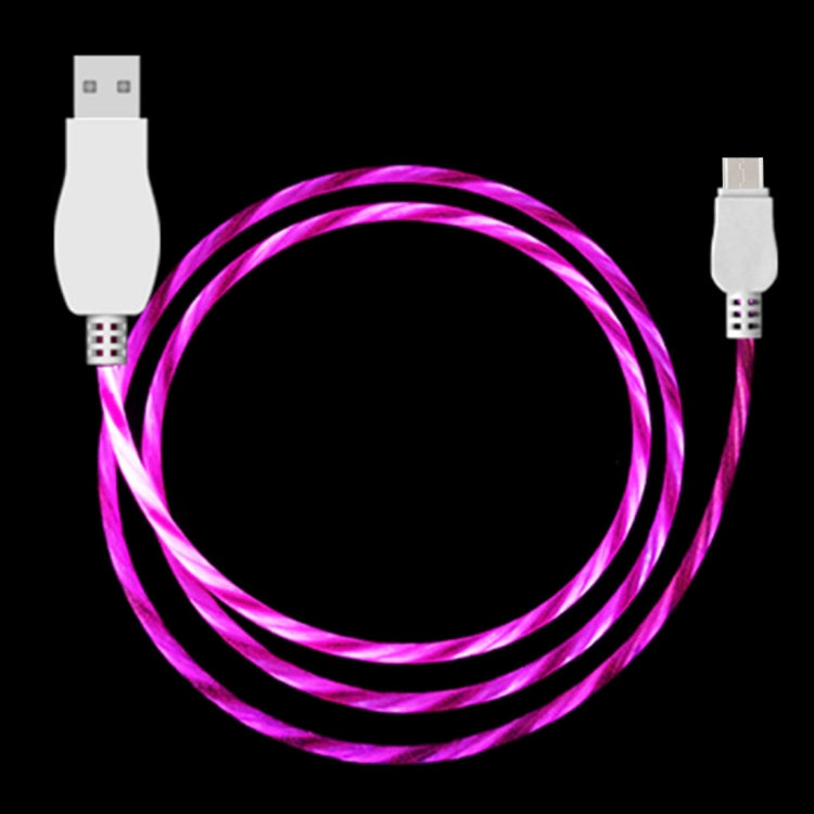 LED Flowing Light 1m USB A to Type-C Data Sync Charge Cable, For Galaxy, Huawei, Xiaomi, LG, HTC and Other Smart Phones