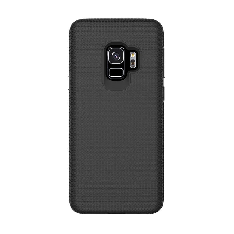 For Galaxy S9 PC + TPU Chrome Plated Press Button Anti-slip Protective Back Case