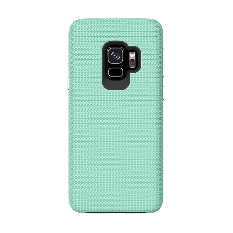 For Galaxy S9 PC + TPU Chrome Plated Press Button Anti-slip Protective Back Case