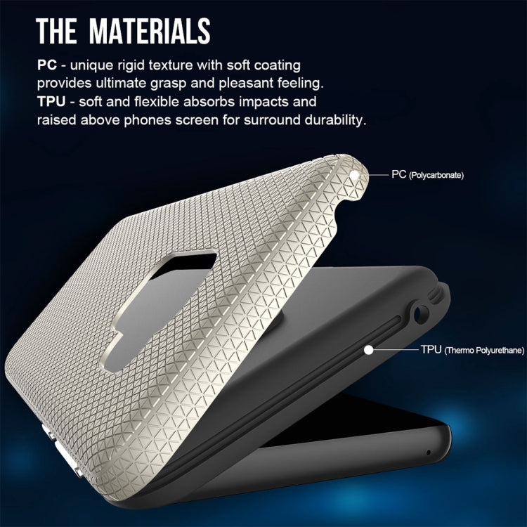 For Galaxy S9 PC + TPU Chrome Plated Press Button Anti-slip Protective Back Case