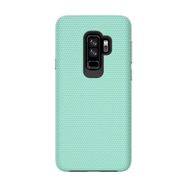 For Galaxy S9+ PC + TPU Chrome Plated Press Button Anti-slip Protective Back Case